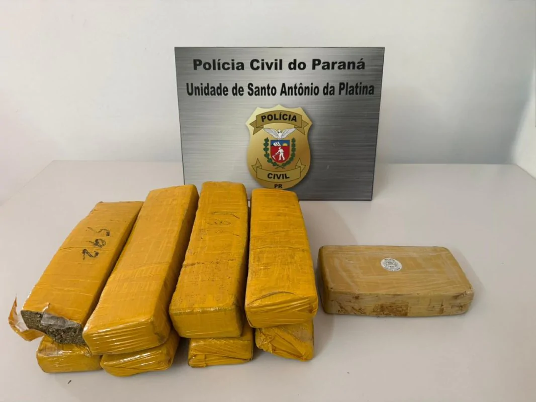Polícia pega traficante com mais de 8kg de drogas em Santo Antônio da Platina