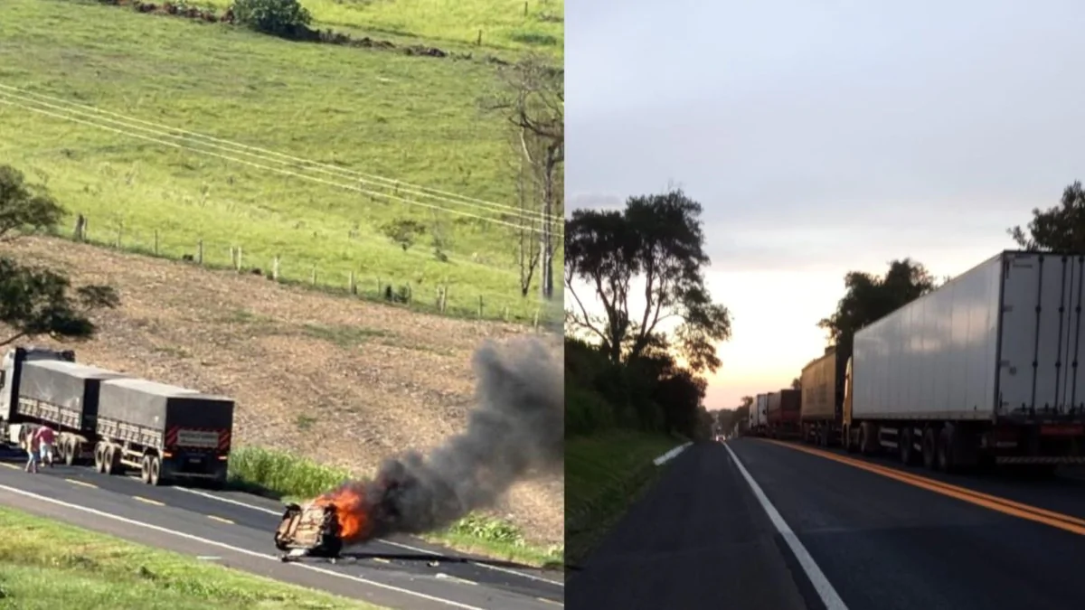 Corpos de vítimas seguem no local horas após acidente na PR-092; trecho permanece totalmente interditado nos dois sentidos