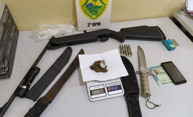 Dois são presos por envolvimento com o tráfico, armas e munições