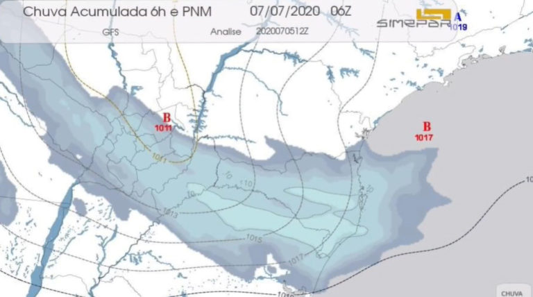 Novo ciclone tem previsão de temporais na região Sul; Simepar explica