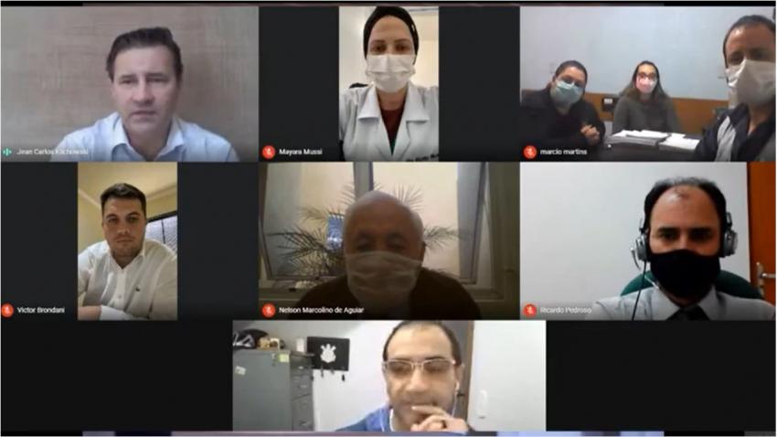 Comissão da Saúde e equipe da prefeitura fazem reunião para debater combate a Covid-19 em Arapoti