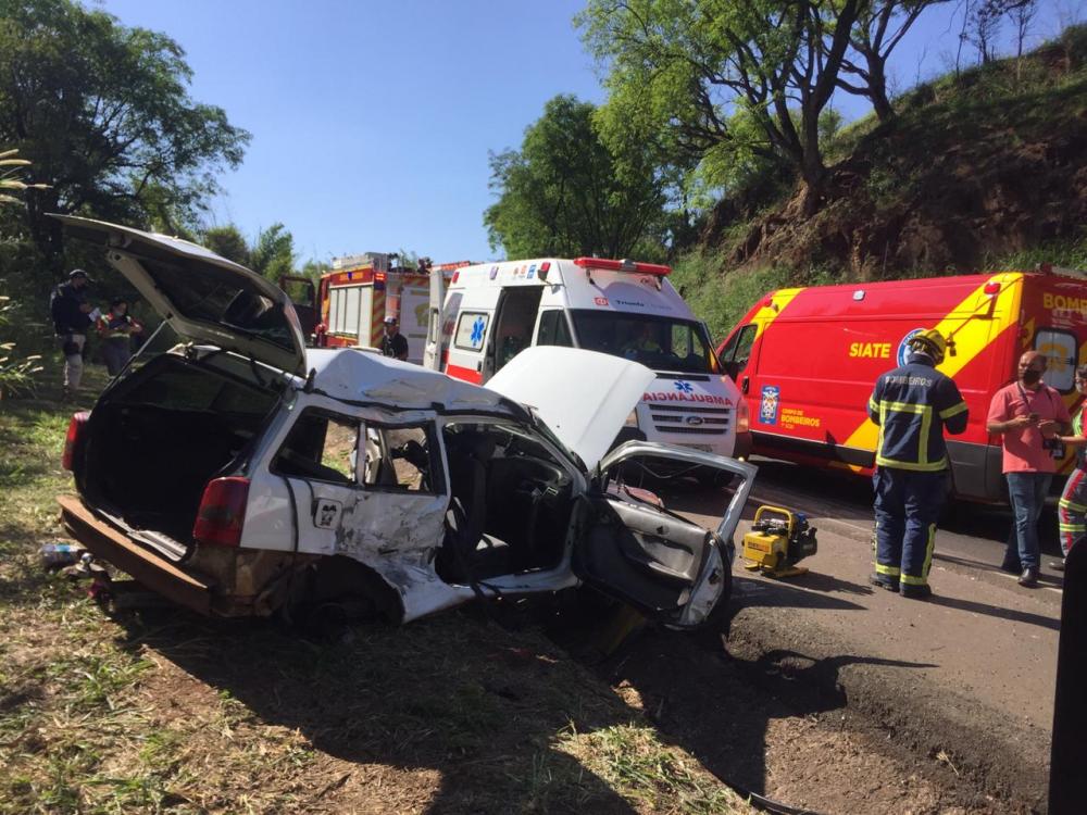 Criança fica ferida em acidente na BR-153 e é transferida de helicóptero