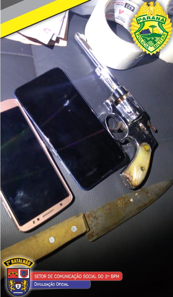 Casal suspeito de praticar assaltos em Pinhalão é preso pela PM em Wenceslau Braz