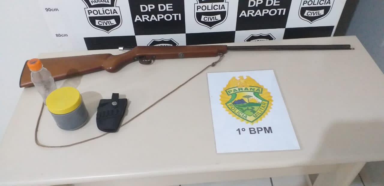 Homem é preso por porte ilegal de armas em Arapoti