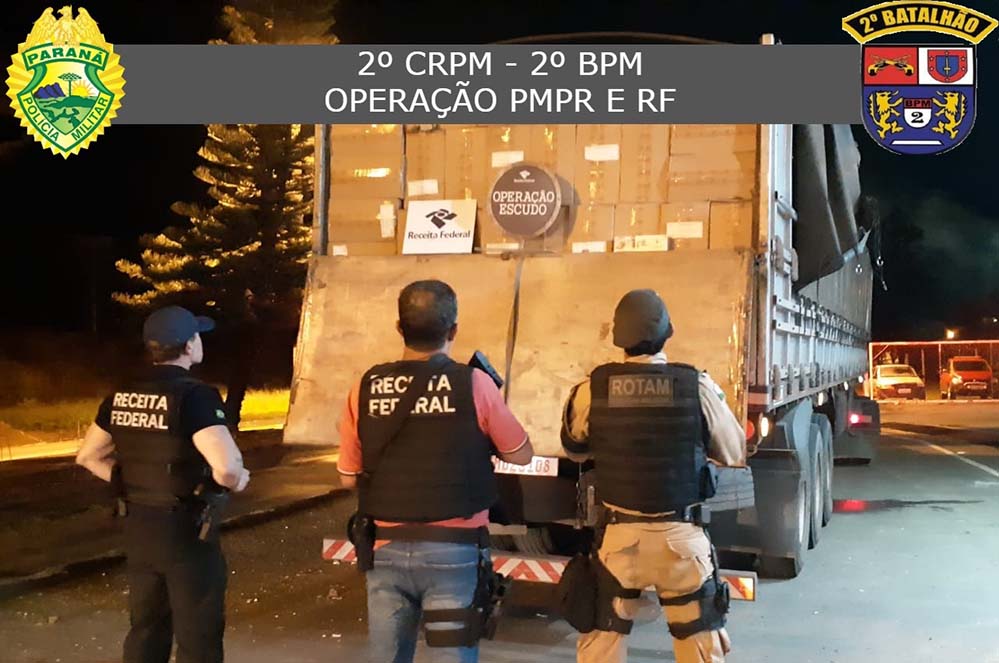 Polícia apreende carga de cigarros do Paraguai avaliada em mais de R$ 2,5 milhões