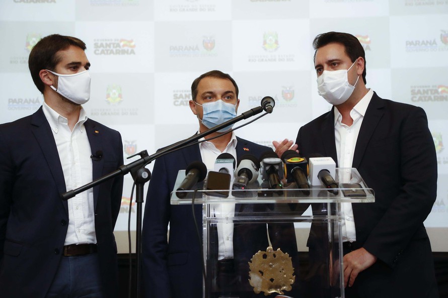 Estados do Sul se unem, criam central única de leitos e fundo para compra de vacinas contra Covid-19