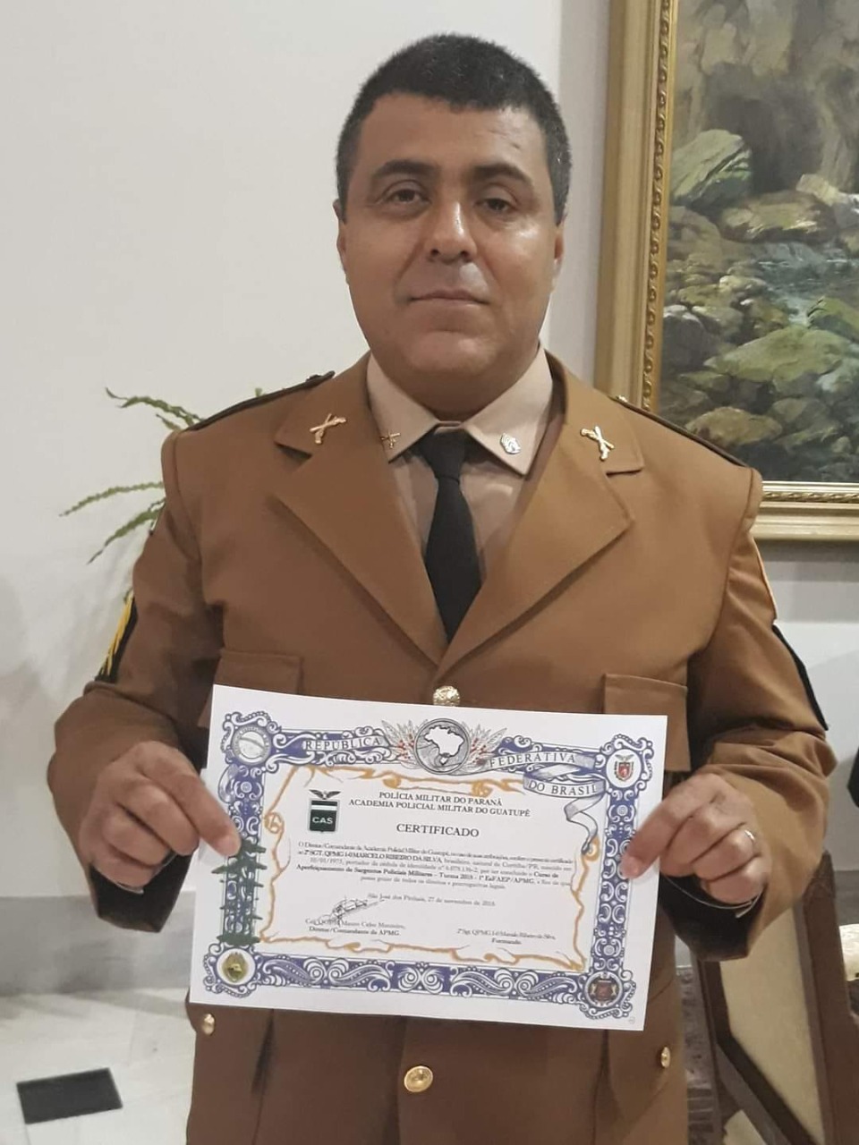 Sargento da PM Marcelo é sepultado em Wenceslau Braz