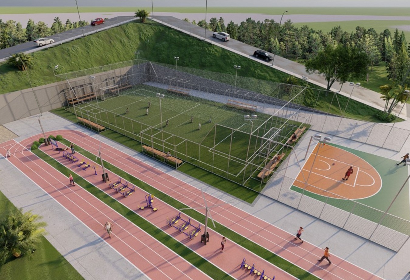 Prefeito aprova projeto final de novo Centro Esportivo em Siqueira Campos