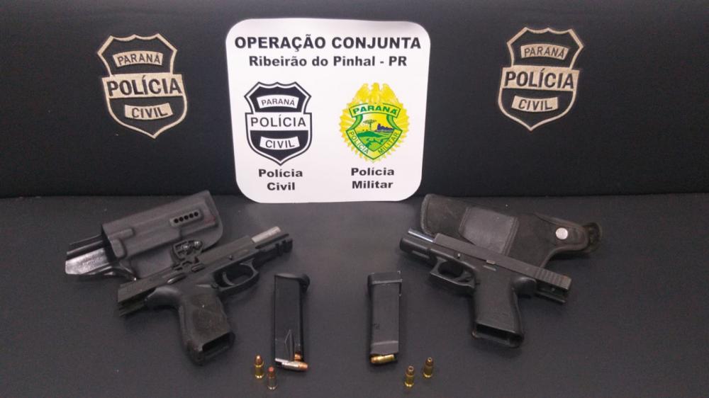 Ação da PM e Polícia Civil termina com dois presos e armas apreendidas