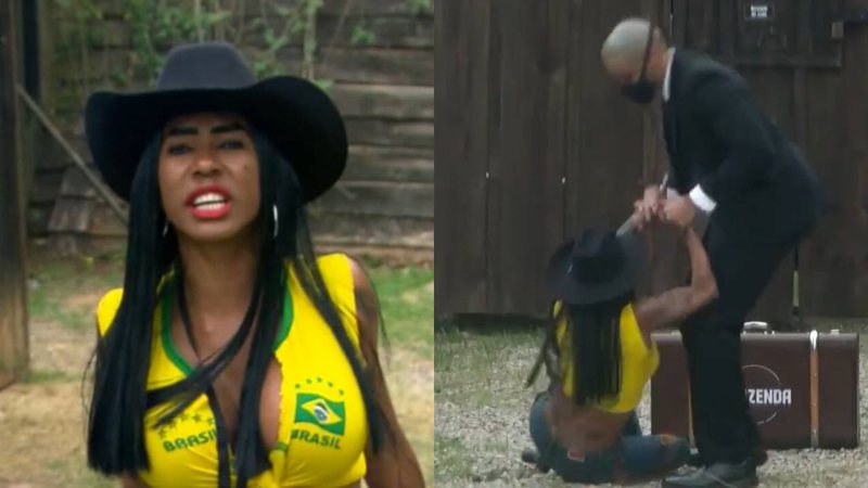 Inês Brasil invade sede de 'A Fazenda 13' e é arrastada para fora por segurança: 