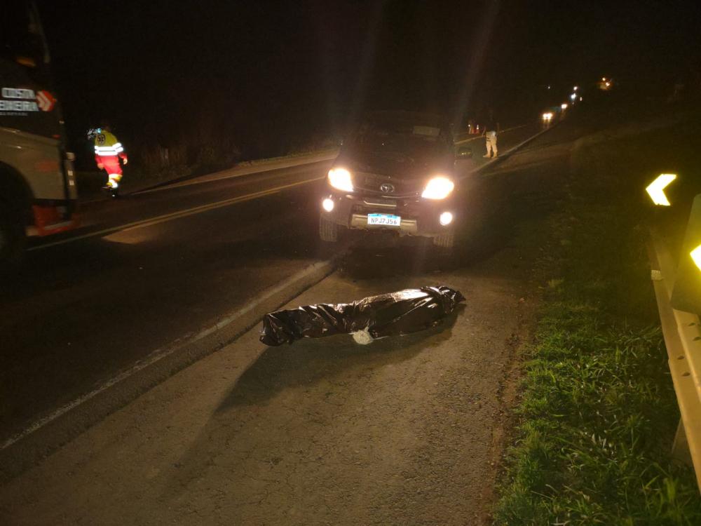 Rapaz morre atropelado por caminhonete na BR-153