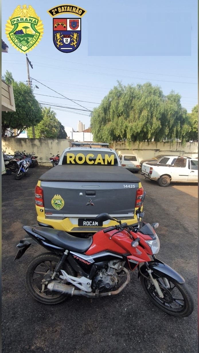 PM apreende duas motos em Santo Antônio da Platina, uma era conduzia por um adolescente