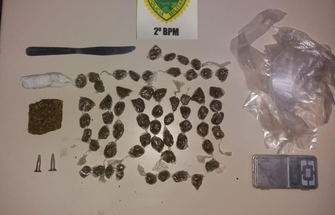 Com ajuda do Canil, policiais encontram maconha enterrada em quintal