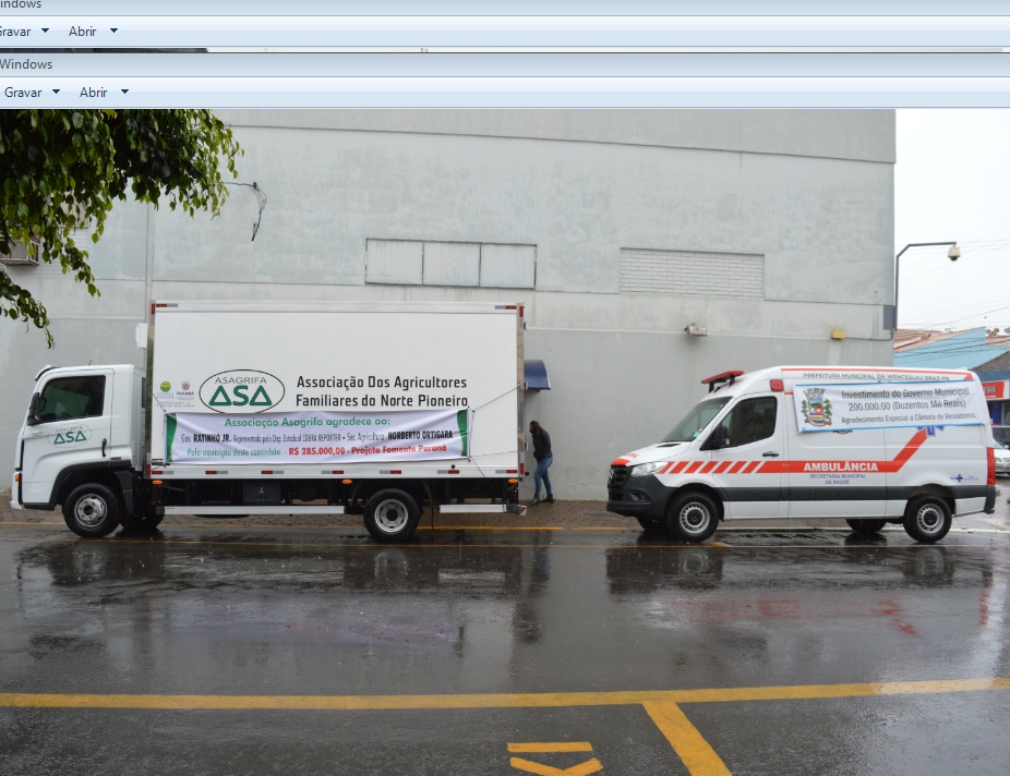 Wenceslau Braz recebe nova ambulância para Saúde e caminhão para pequenos agricultores