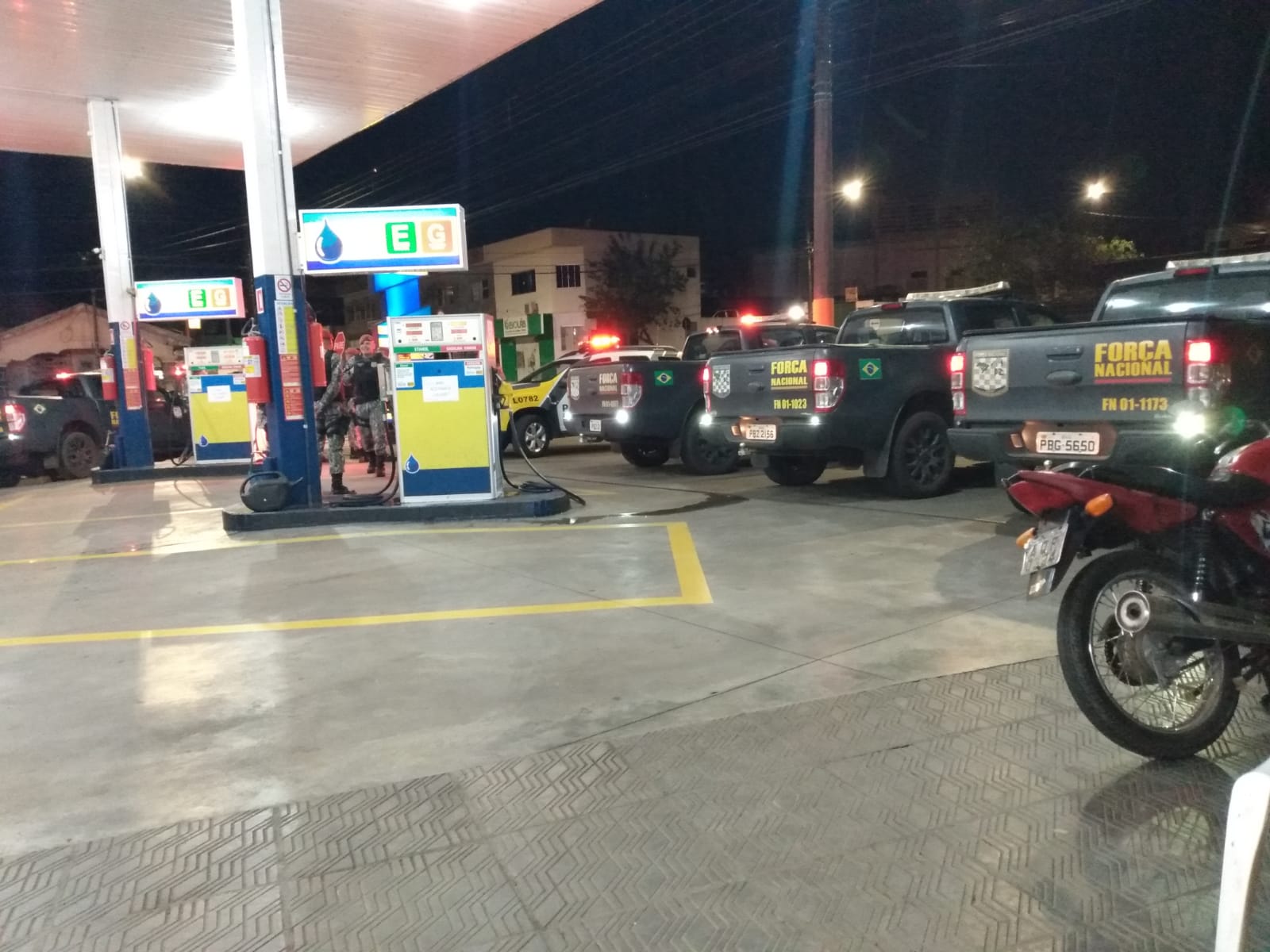 Viaturas e agentes da Força Nacional agitam as redes sociais em Wenceslau Braz