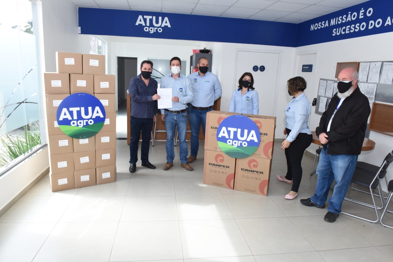 Empresa Atua Agro realiza doação de máscaras e álcool gel para Saúde de Wenceslau Braz