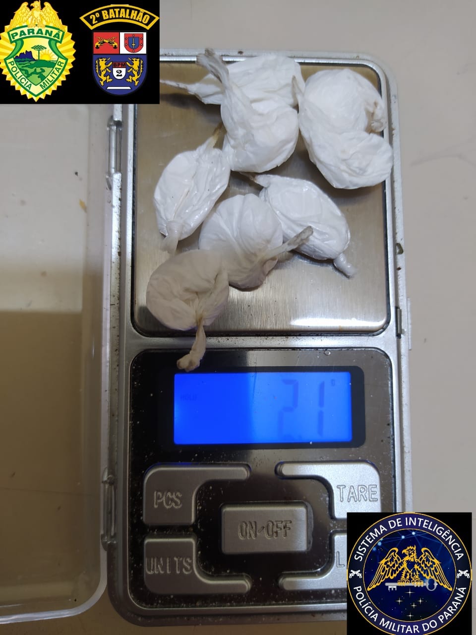 Mulher é presa com cocaína no bairro Vila Velha de Wenceslau Braz