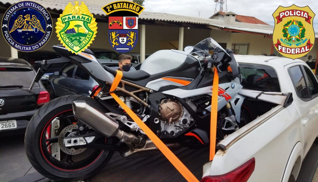 Operação da Polícia Federal apreende BMW 1000cc e Range Rover em Ibaiti