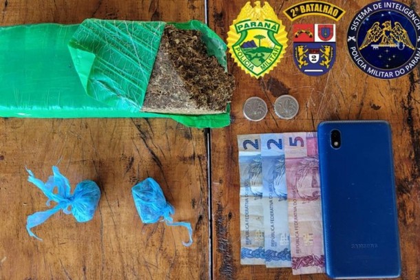 Adolescentes são apreendidos com quase meio quilo de maconha em Ibaiti