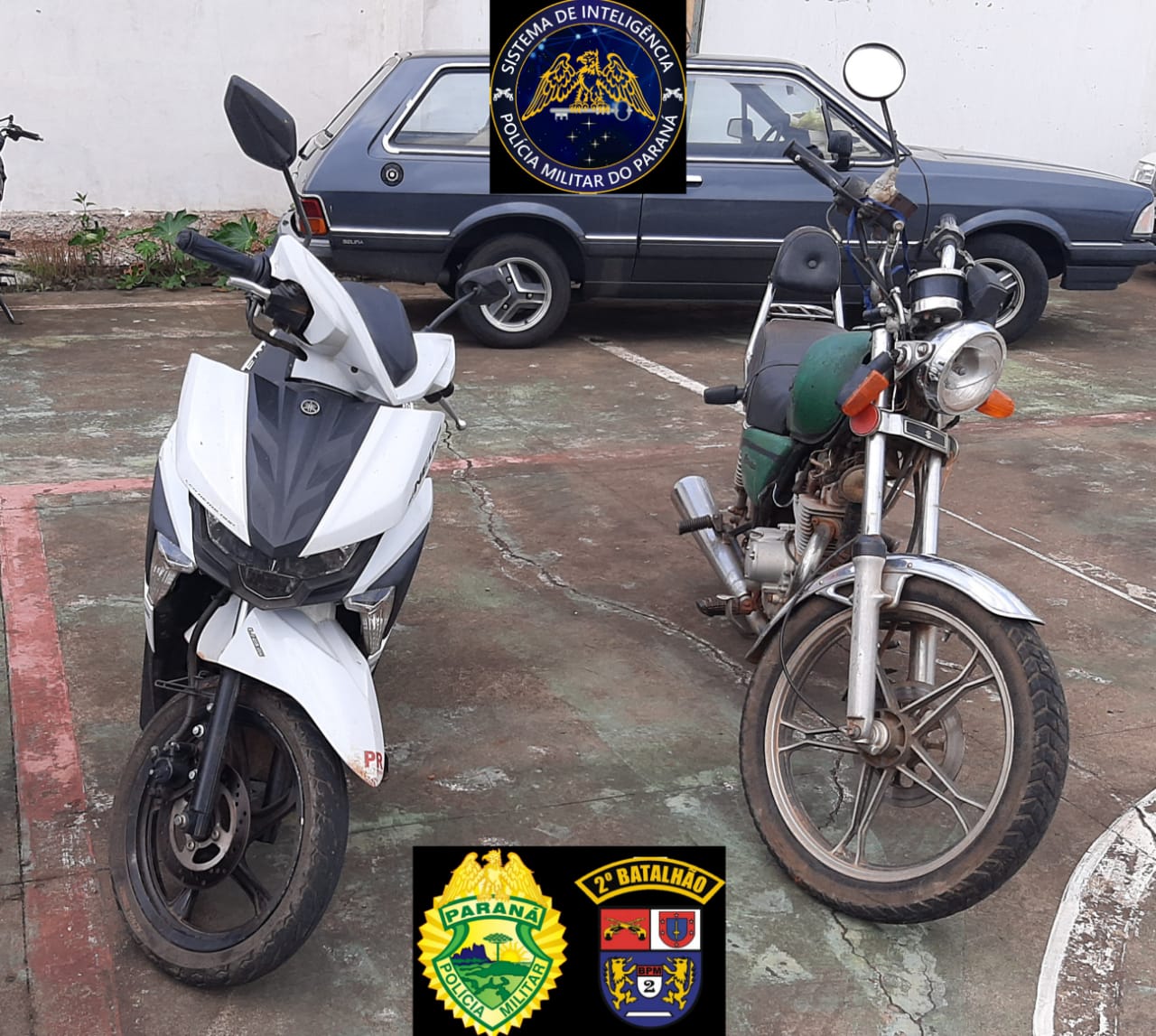 Dois são presos e PM recupera motos furtadas em Wenceslau Braz