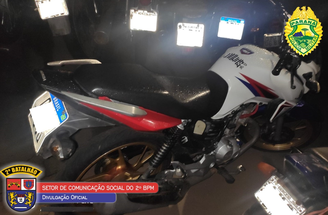 PM apreende motos irregulares e motociclista sem CNH em Wenceslau Braz