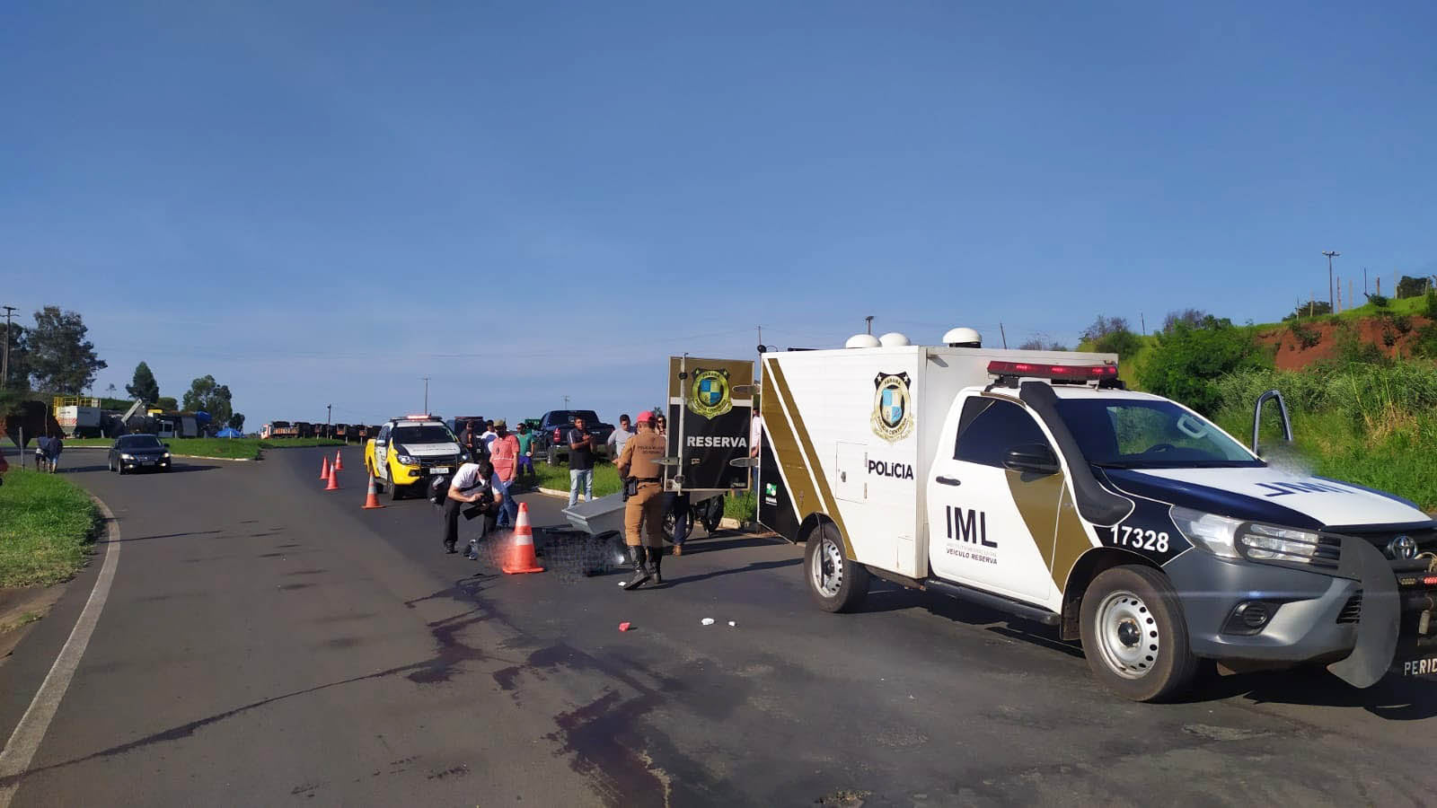 Colisão entre moto e carreta mata jovem de 19 anos em Wenceslau Braz