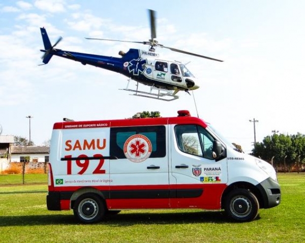Dois pacientes são transferidos de helicóptero em Wenceslau Braz
