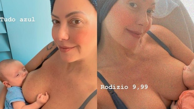 ‘Rodízio R$ 9,99’, brinca Fabiula Nascimento ao amamentar gêmeos