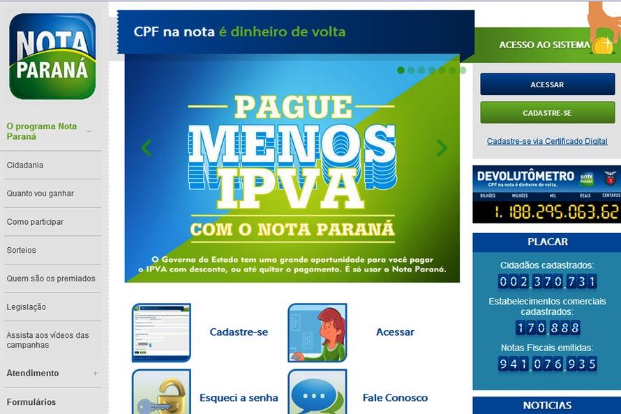 Prazo para transferir créditos do Nota Paraná termina hoje