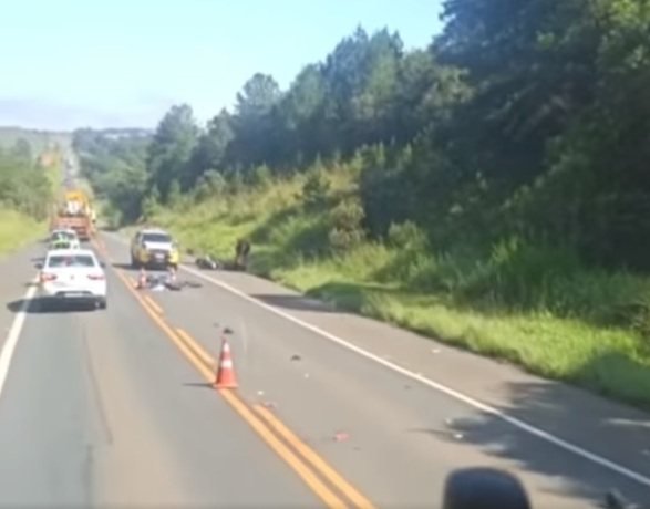 Idoso morre em acidente com moto entre Jaguariaíva e Sengés