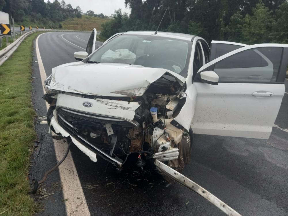 EXCLUSIVO: Prefeito de Pinhalão fica ferido em acidente na BR-376