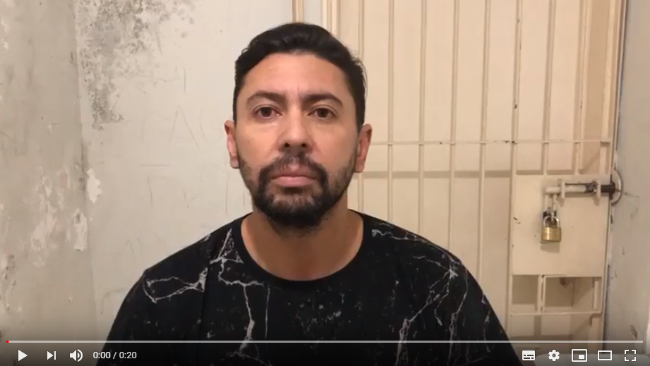 Edison Brittes grava vídeo de dentro da prisão