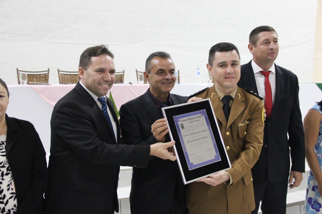 Comandante da 3ª Companhia é condecorado com título de Cidadão Honorário
