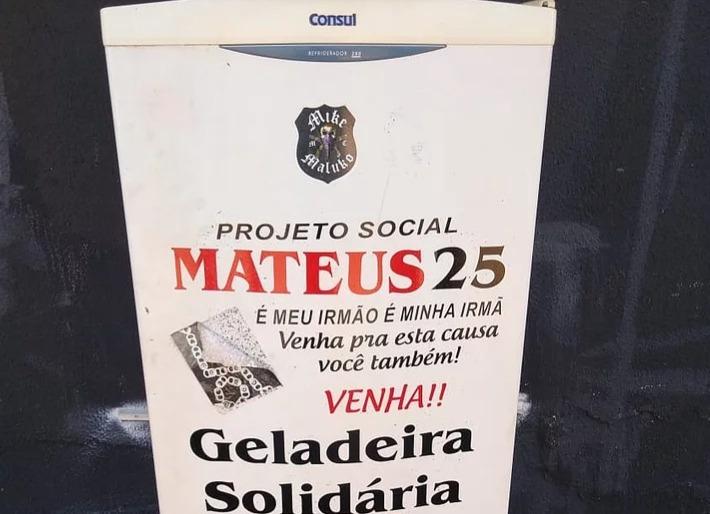 Geladeira solidária é furtada em avenida no centro de Jacarezinho