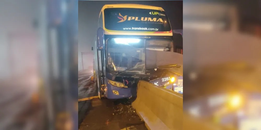 Acidente com ônibus deixa dois feridos em Jaguariaíva