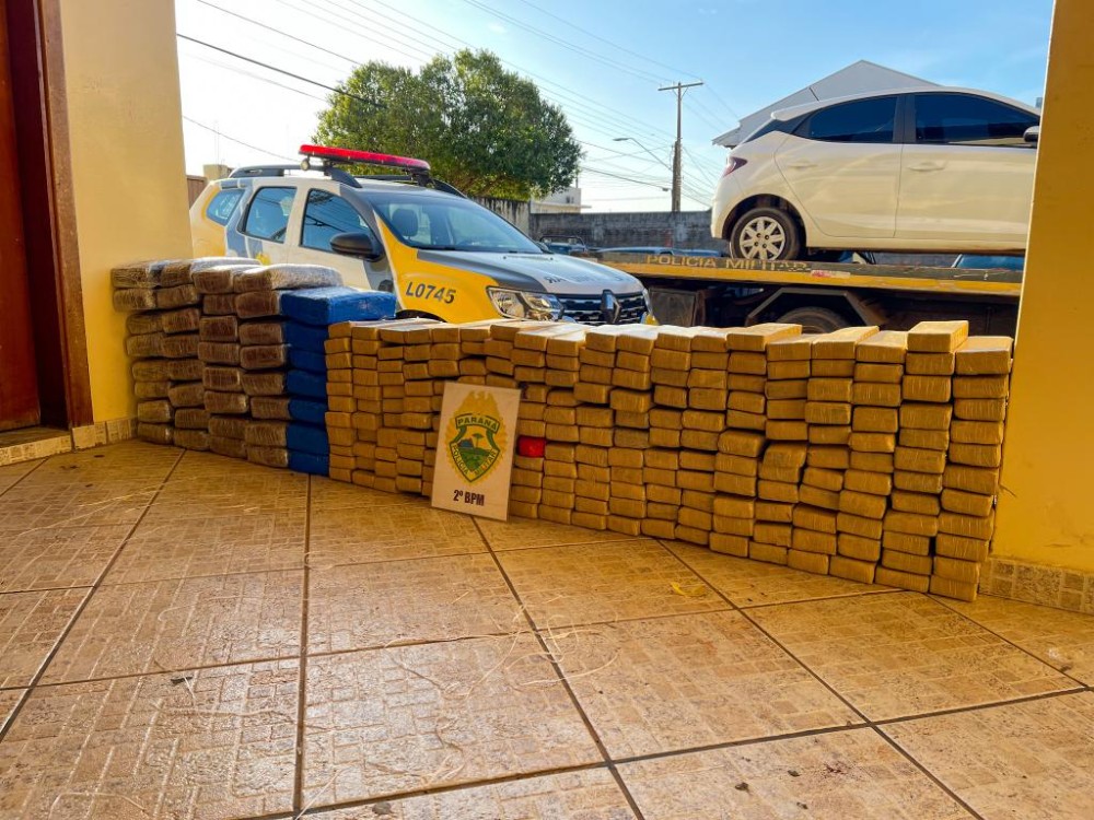 PM apreende mais de 500 kg de maconha no Norte Pioneiro