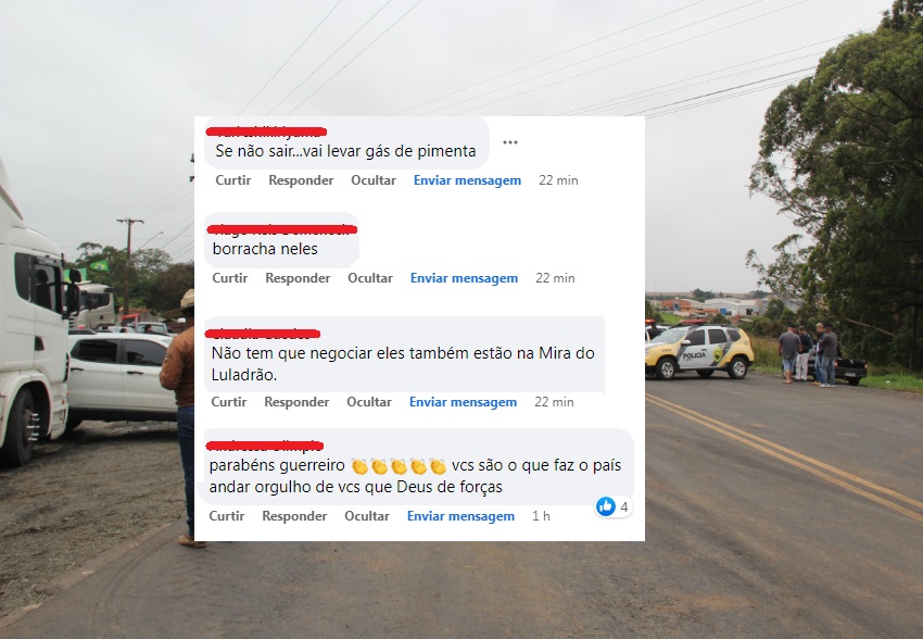 Manifestações nas rodovias dividem a opinião dos internautas