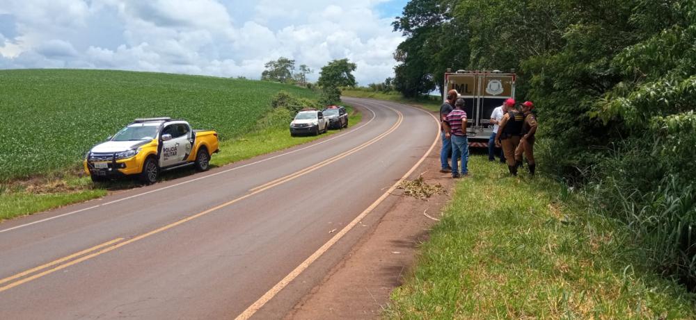 Funcionários de fazenda encontram carro acidentado e motorista morto
