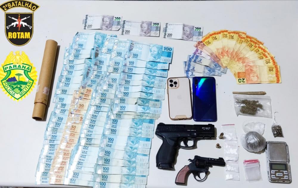 PM prende três suspeitos de envolvimento com o tráfico em Siqueira Campos