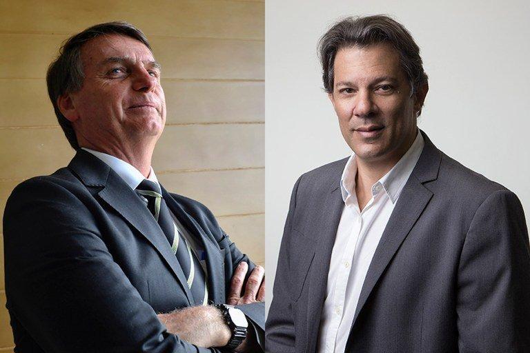Bolsonaro e Haddad disputam a presidência em duelo direita x esquerda