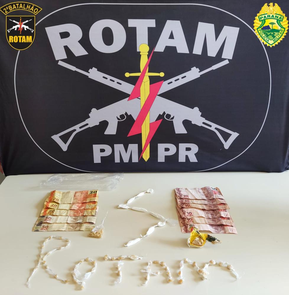 Dois são presos com cocaína e crack em Siqueira Campos