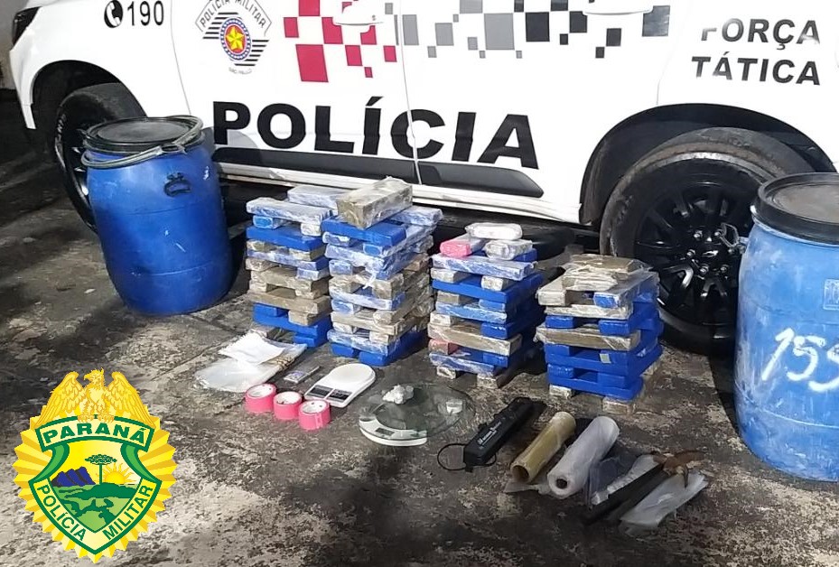 PM apreende 70 kg de maconha no Norte Pioneiro