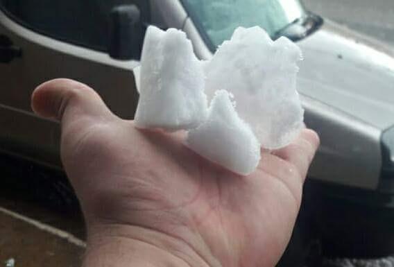 Chuva de granizo assusta moradores de município da região