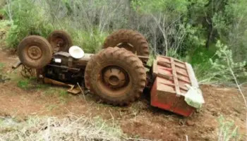 Trator tomba e mata trabalhador esmagado