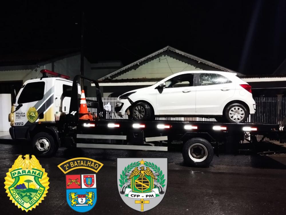 PM recupera carro que foi furtado da prefeitura de Pinhalão