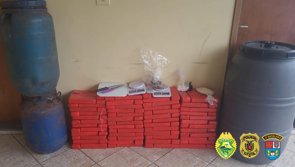 Polícia apreende mais de 600 kg de maconha no Norte Pioneiro
