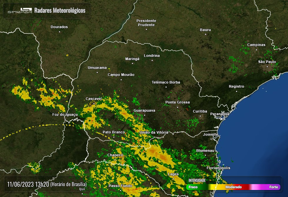 Meteorologia emite alerta para fortes chuvas na região