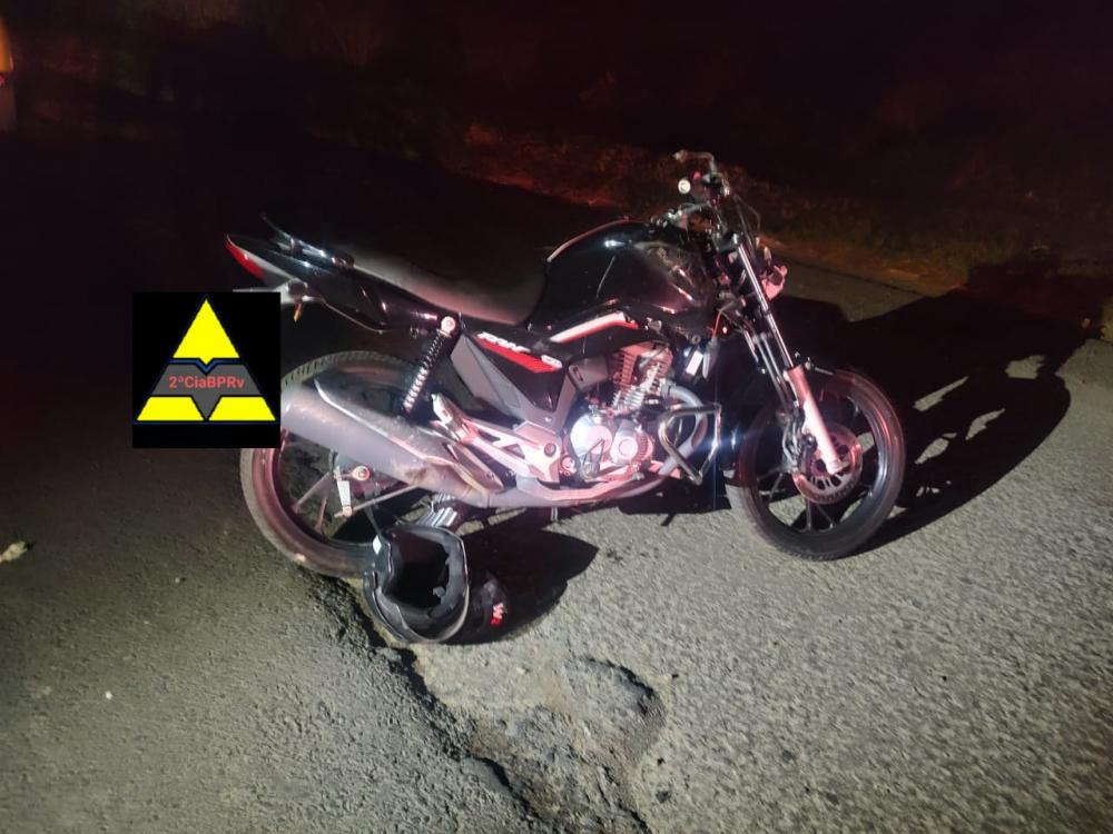 Acidente deixa motociclista ferido na PR-092 em Wenceslau Braz