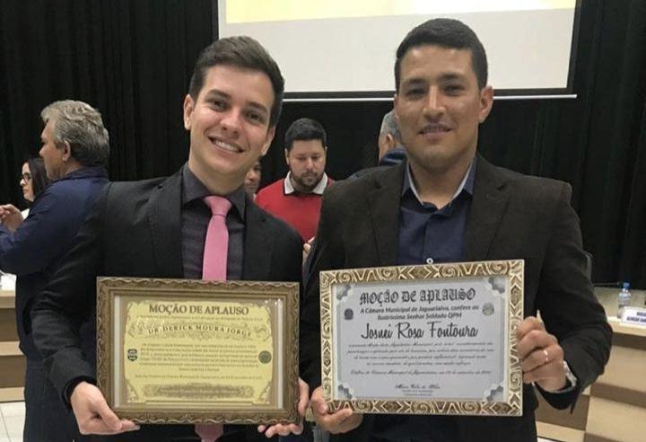 Delegado e policial militar são homenageados na Câmara de Vereadores