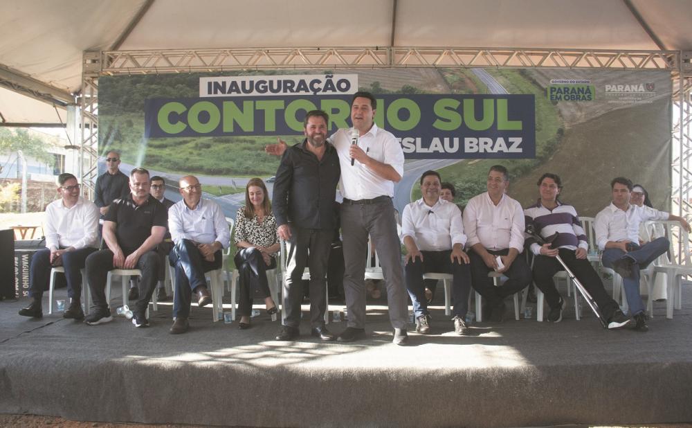 Ratinho Jr realiza entrega do Contorno Sul em Wenceslau Braz